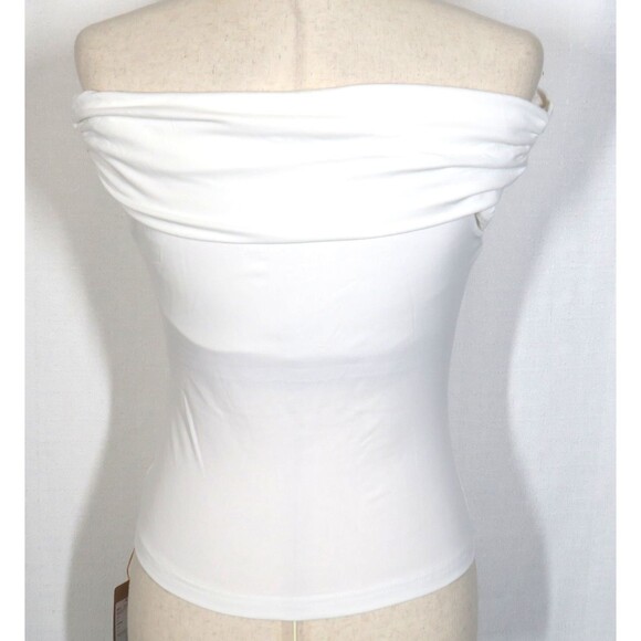 OGL White Soft Stretchy Off The Shoulder Padded Brami Top Size Medium - Picture 4 of 9